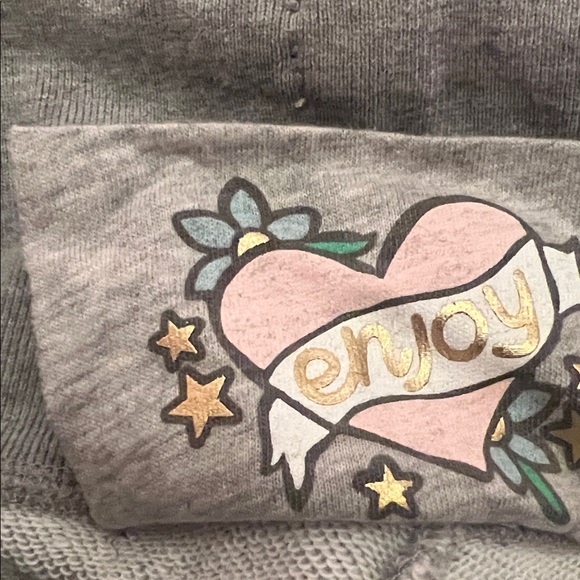 Gray Sweatpants with Black Heart Patches - Picture 11 of 12